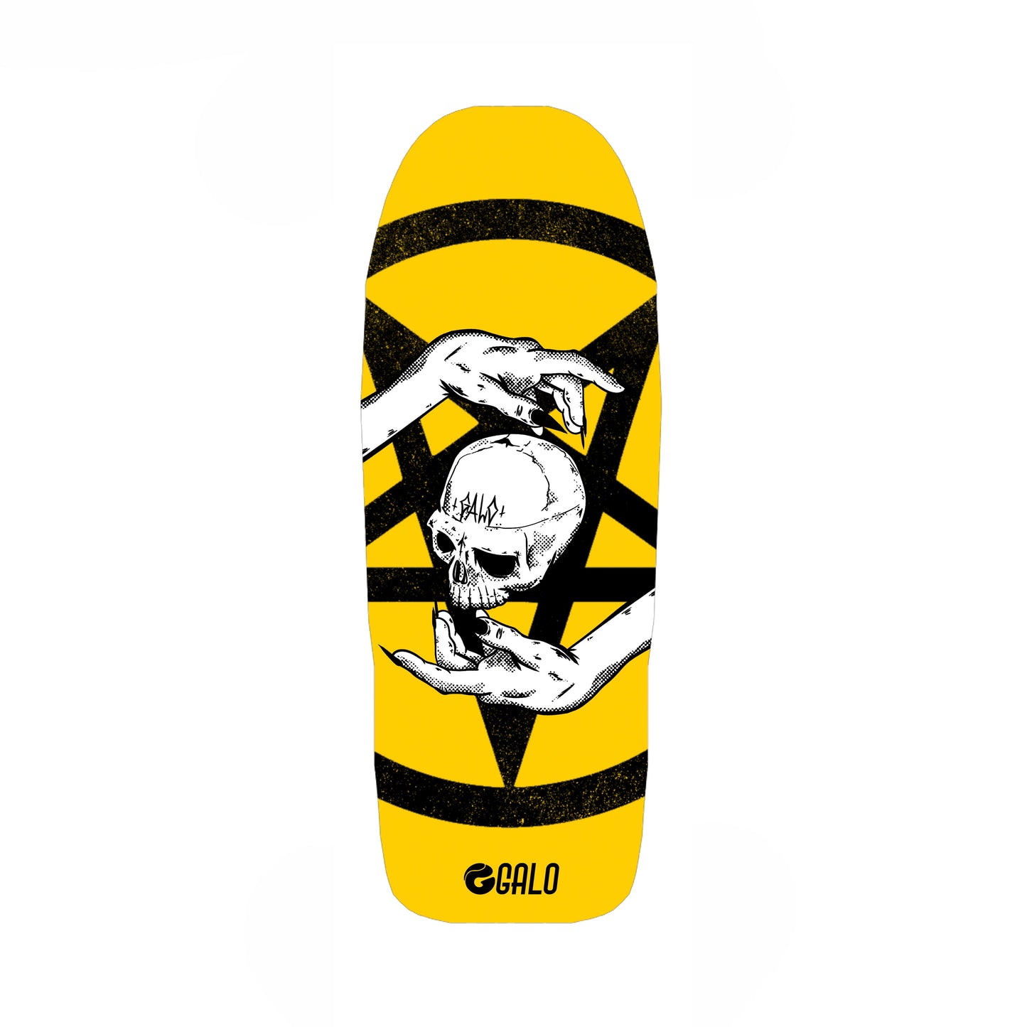 Deck fingerboard Galo Skull serie Ritual tabla artesanal calavera madera Chile
