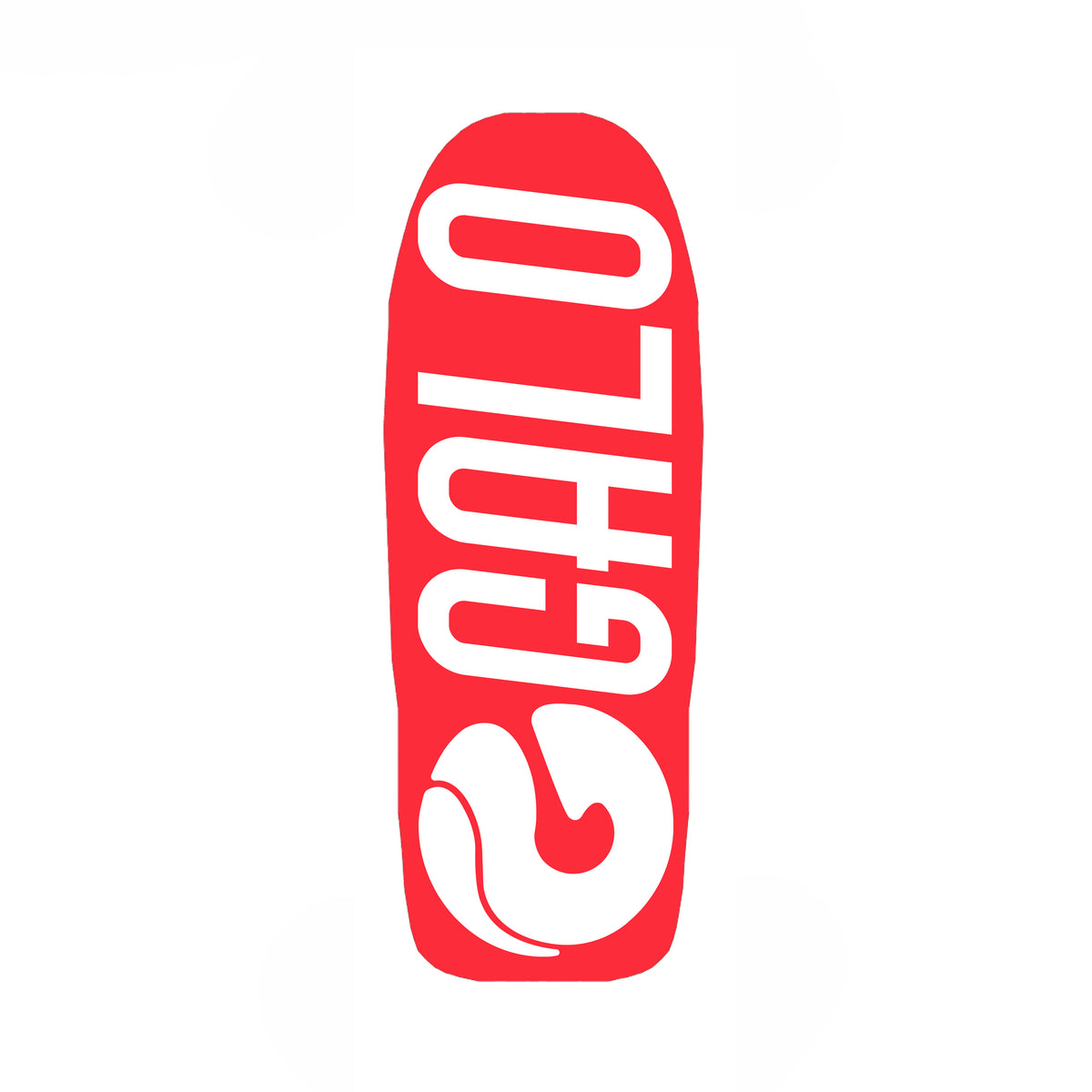 Deck fingerboard Galo Team Model Rojo en shape Old School, logo Galo blanco