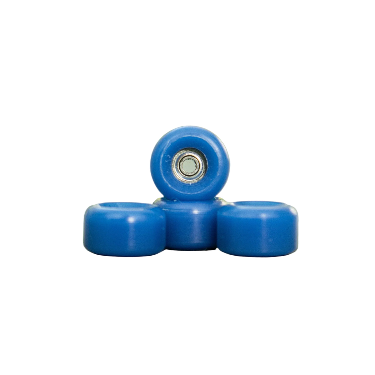 Ruedas de fingerboard Galo Bowl azules con rodamientos metálicos, set de cuatro