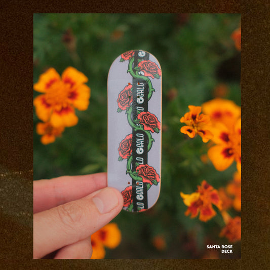 Deck fingerboard Galo Santa Rose tabla artesanal madera prensada Chile