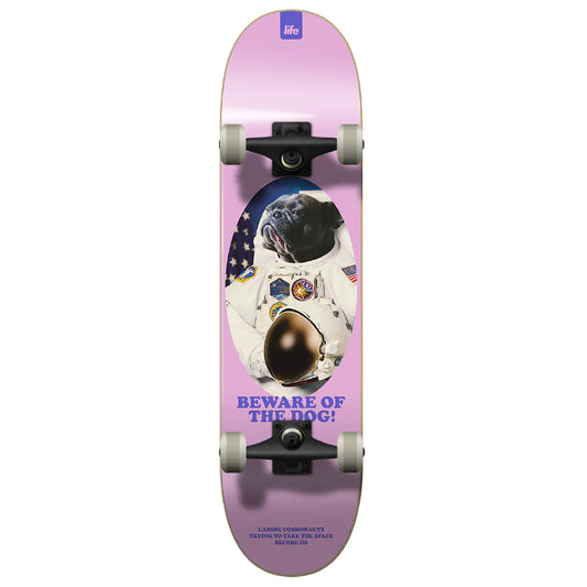Tabla Completa de Skate Life Pro Space Dog 8.0" – Setup Profesional Armado con Trucks y Ruedas Life
