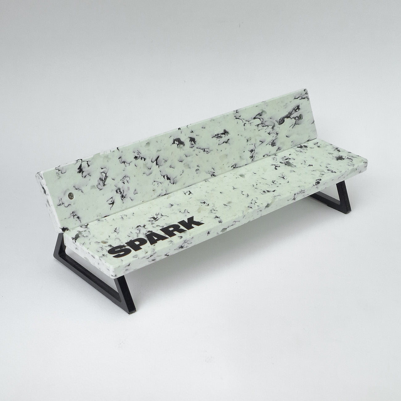 SPARK - WHITE & BLACK CONFETTI BACKREST BENCH