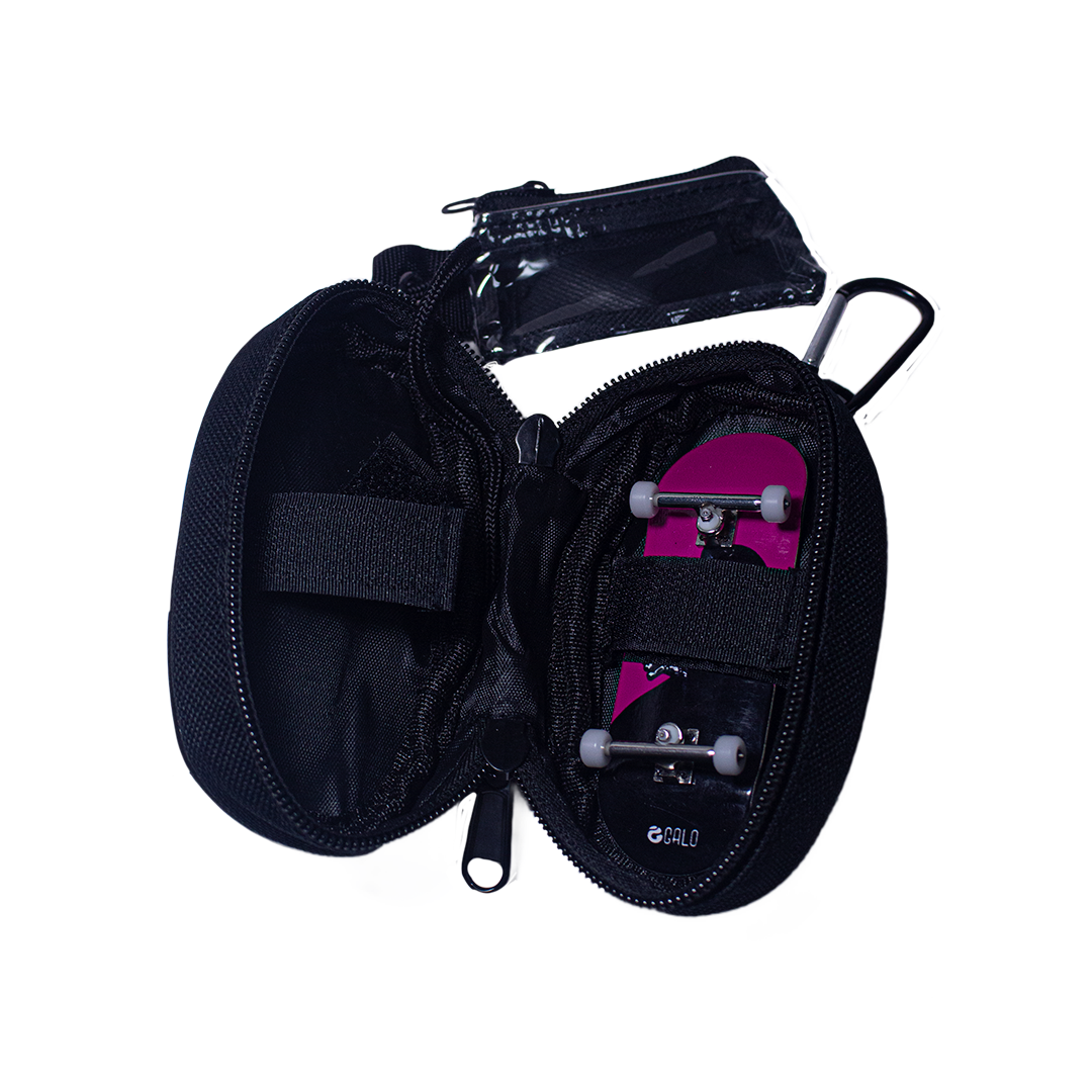 Bolso transporte fingerboard negro protección setup Galofingerboard Chile