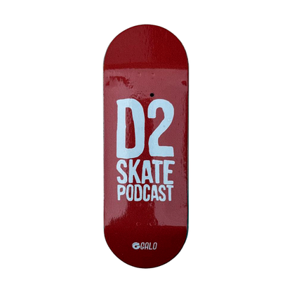 Deck fingerboard Galo D2 Skate Podcast collab tabla artesanal madera Chile