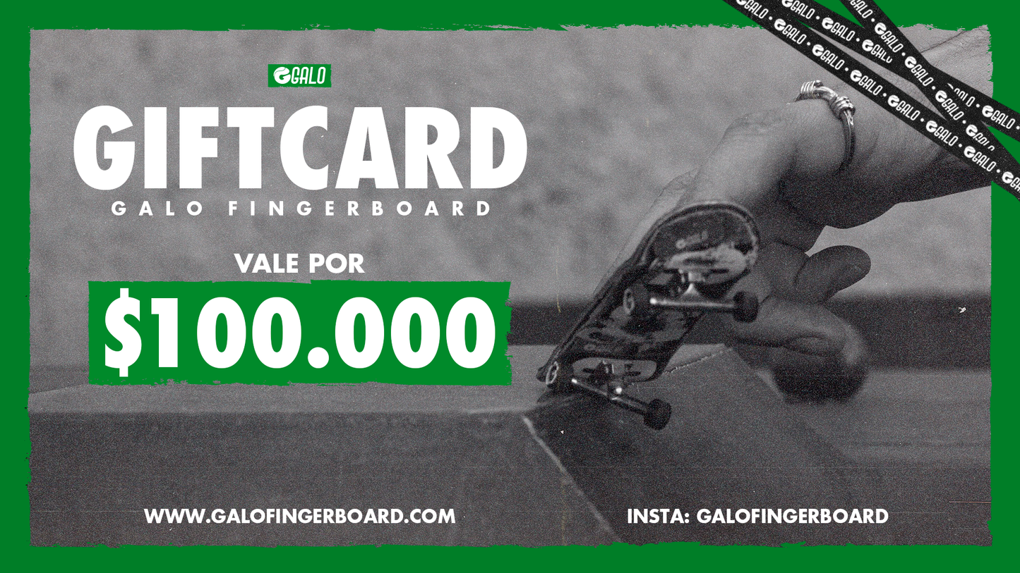 Tarjeta de Regalo Digital Galo Fingerboard