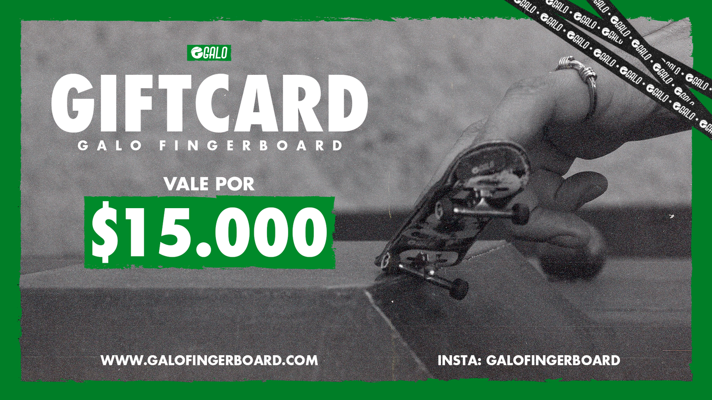 Tarjeta de Regalo Digital Galo Fingerboard