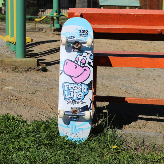 Tabla Completa de Skate para Niños Life KIDS Cow 8.0" – Setup Armado y Listo para Principiantes