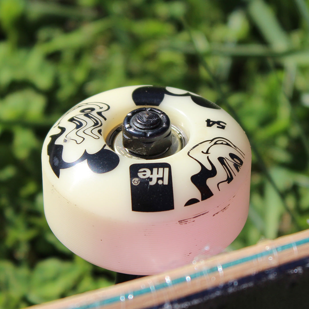 Tabla Completa de Skate Life Pro Space Dog 8.0" – Setup Profesional Armado con Trucks y Ruedas Life