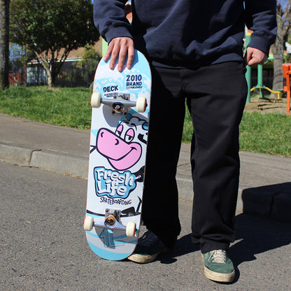 Tabla Completa de Skate para Niños Life KIDS Cow 8.0" – Setup Armado y Listo para Principiantes