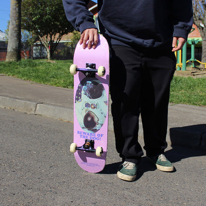 Tabla Completa de Skate Life Pro Space Dog 8.0" – Setup Profesional Armado con Trucks y Ruedas Life