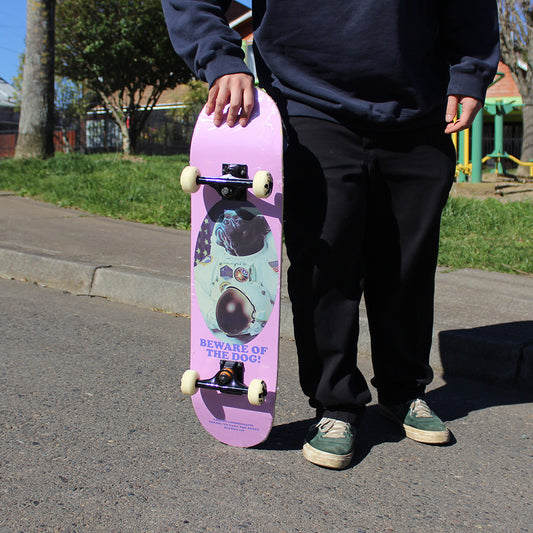 Tabla Completa de Skate Life Pro Space Dog 8.0" – Setup Profesional Armado con Trucks y Ruedas Life
