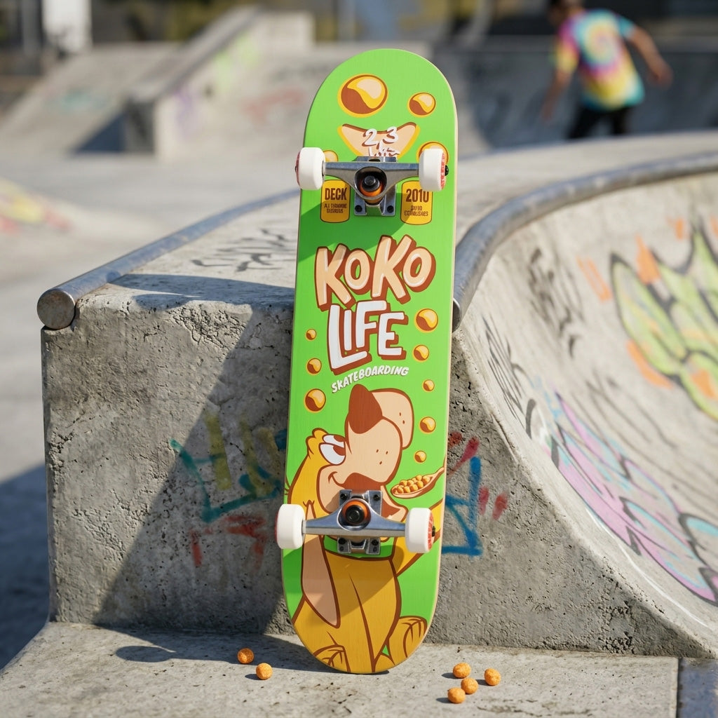 Tabla Completa de Skate para Niños Life KIDS Dog 8.0" – Lista para Patinar, Ideal para Principiantes