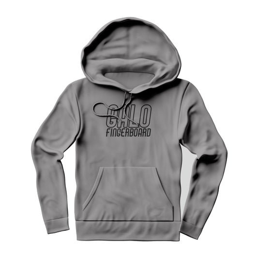 Poleron Gris - Estampado negro
