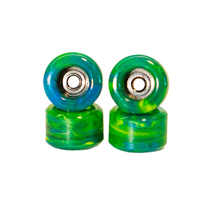 Ruedas fingerboard uretano verde oscuro Galofingerboard Chile rodaje suave